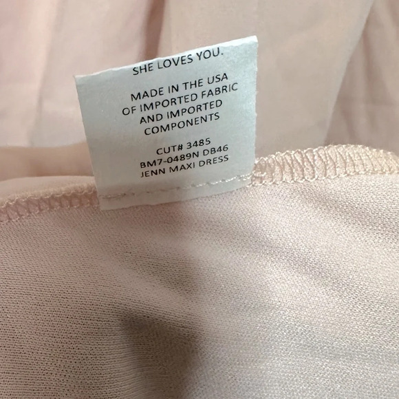 NWT Show Me Your Mumu Jenn Maxi Dress Gown Dusty Blush Crisp Pink Size XS - Picture 10 of 10